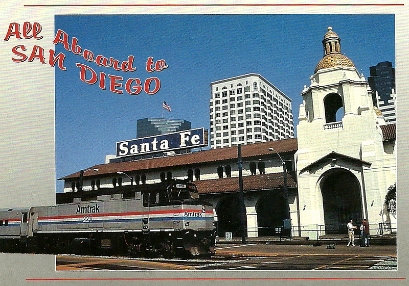 The traveler's drawer SAN DIEGO (California, USA). Santa Fe Train Depot